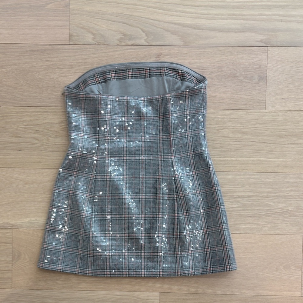 Women’s RETROFETE L strapless plaid dress